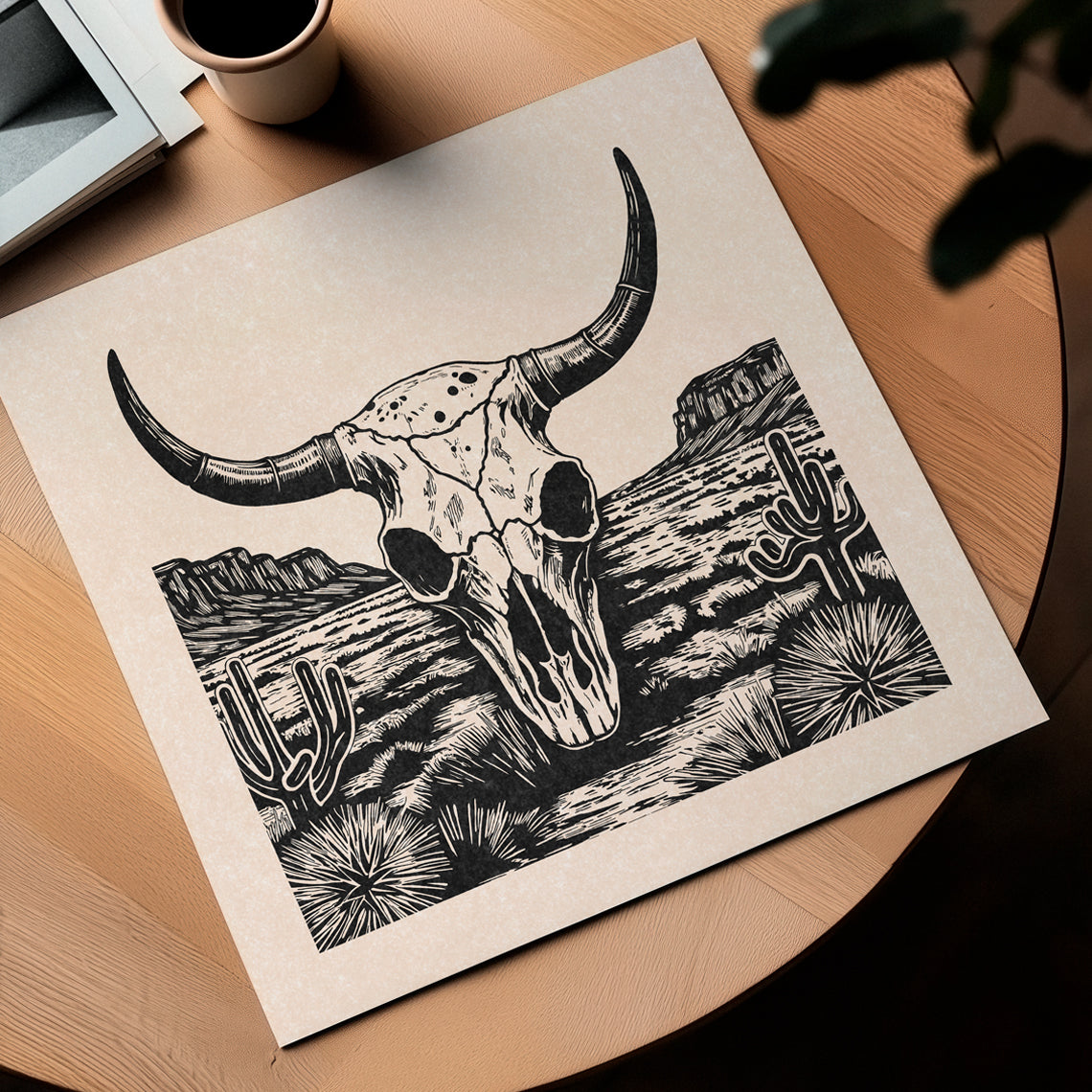Crâne de Longhorn du désert