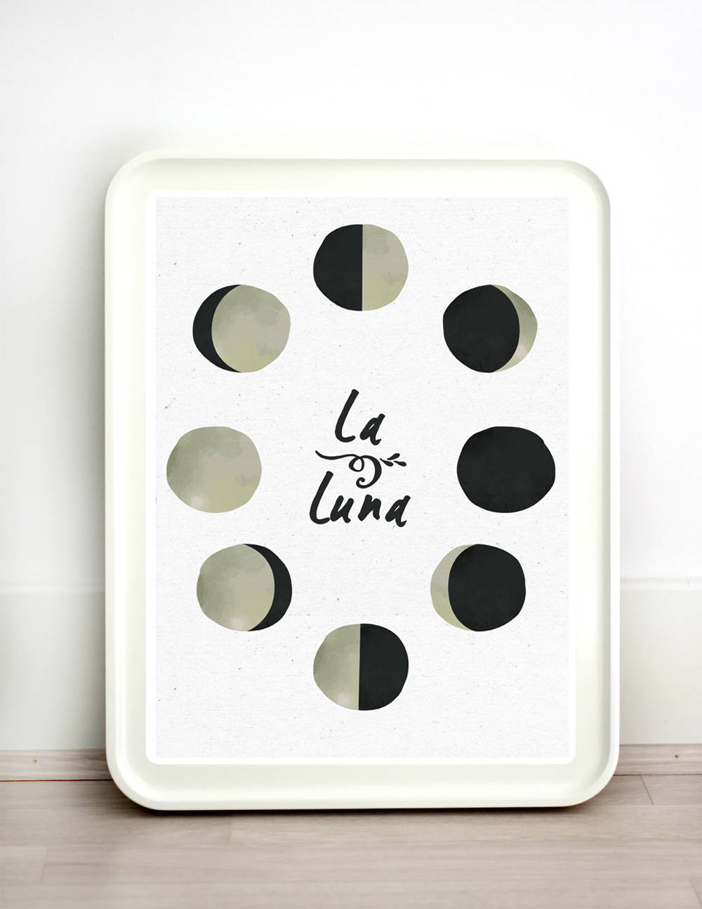 La Luna Lune - Imprimé Phases de Lune - Boho Spirituel Lunaire Gitan Éclipse Vintage Moderne Design