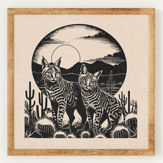 Couple de lynx roux
