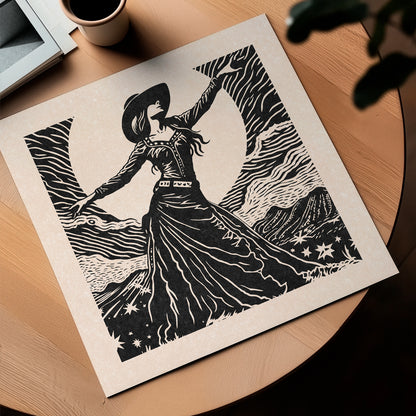 Danseuse dans le désert