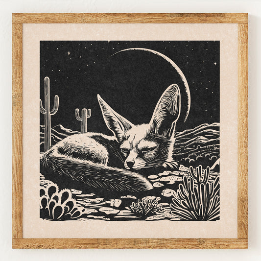 Renard fennec endormi