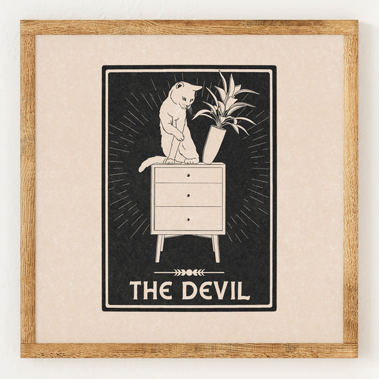 Le Diable - Carte de Tarot du Chat