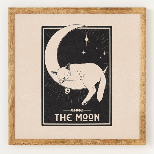 La Lune - Carte de Tarot du Chat