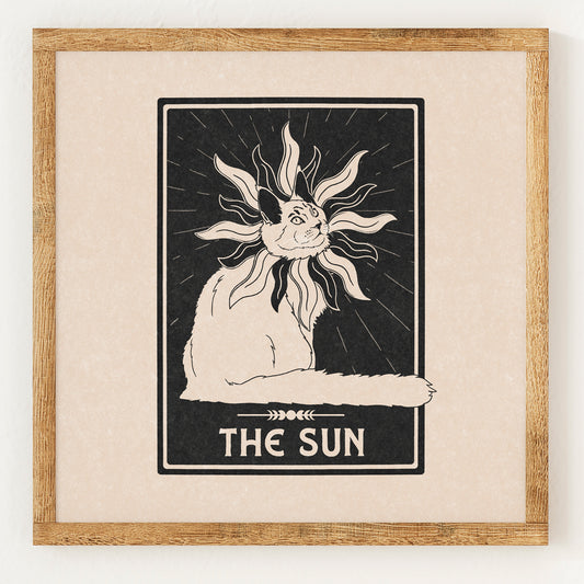 La carte de tarot du chat - Soleil