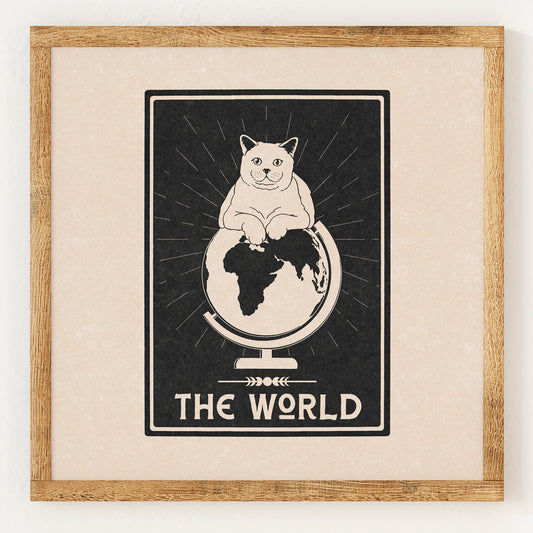 Le Monde - Carte de Tarot du Chat