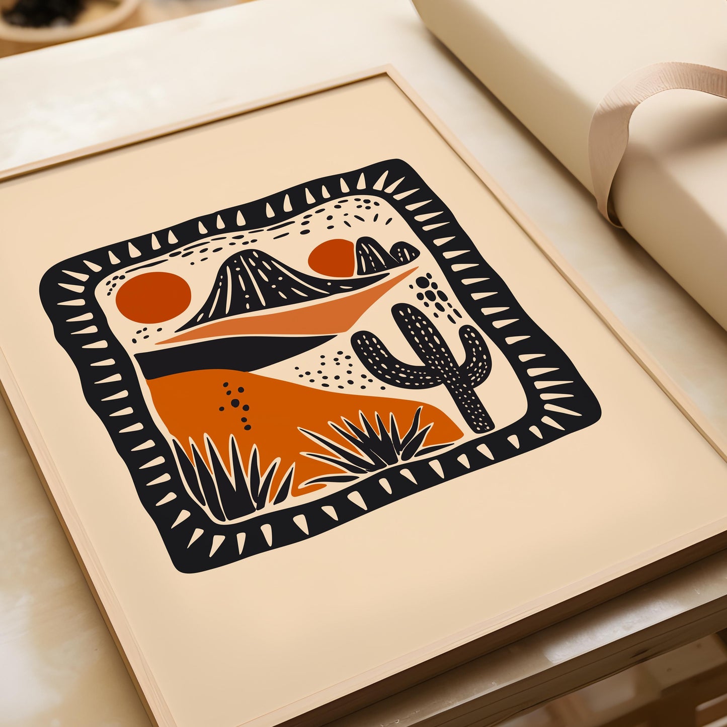 Bronze Desert Landscape