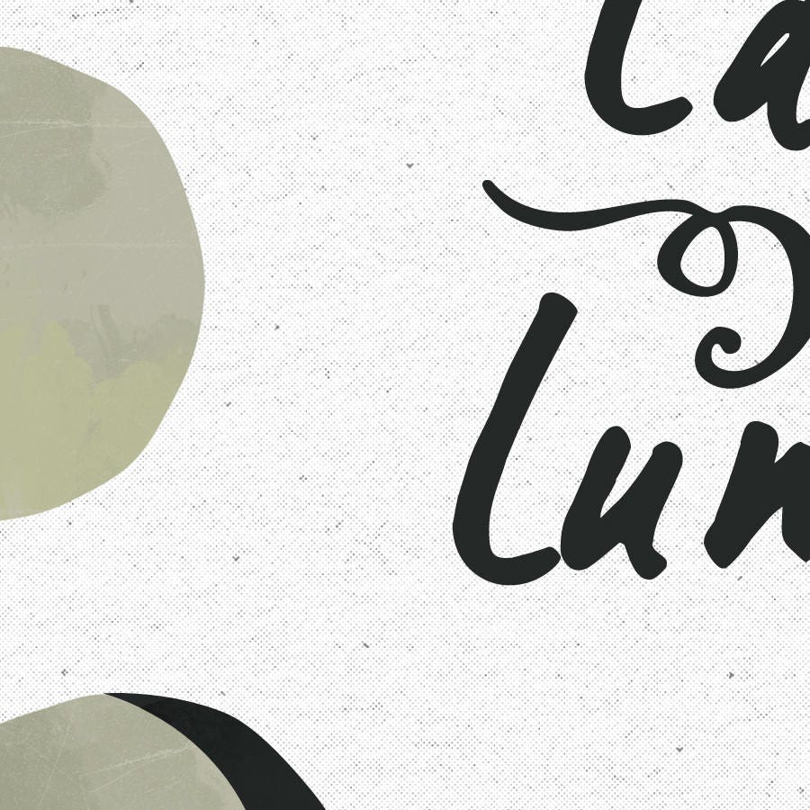 La Luna Lune - Imprimé Phases de Lune - Boho Spirituel Lunaire Gitan Éclipse Vintage Moderne Design