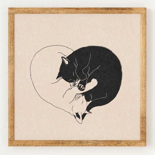 Chats en forme de cœur